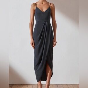 SHONA JOY Core Cocktail Dress Charcoal SIZE 8
